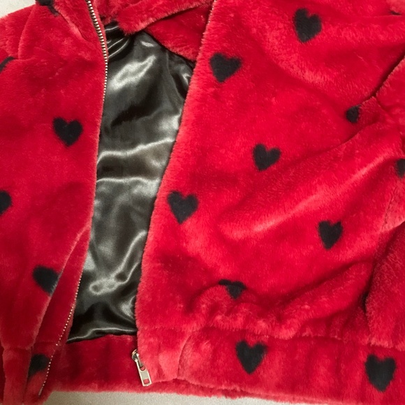 Plush hooded bomber jacket - Picture 3 of 6